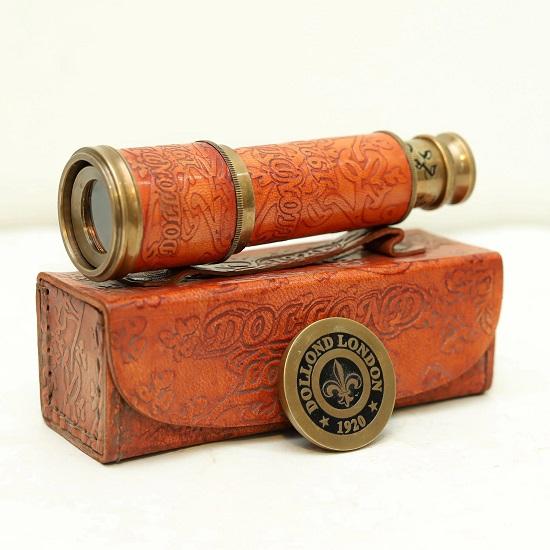Brass Telescope Dollond London 1920s Style, Nautical Decor