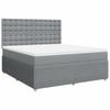 Box Spring Bed with Mattress Light Grey 180 x 200 cm Fabric