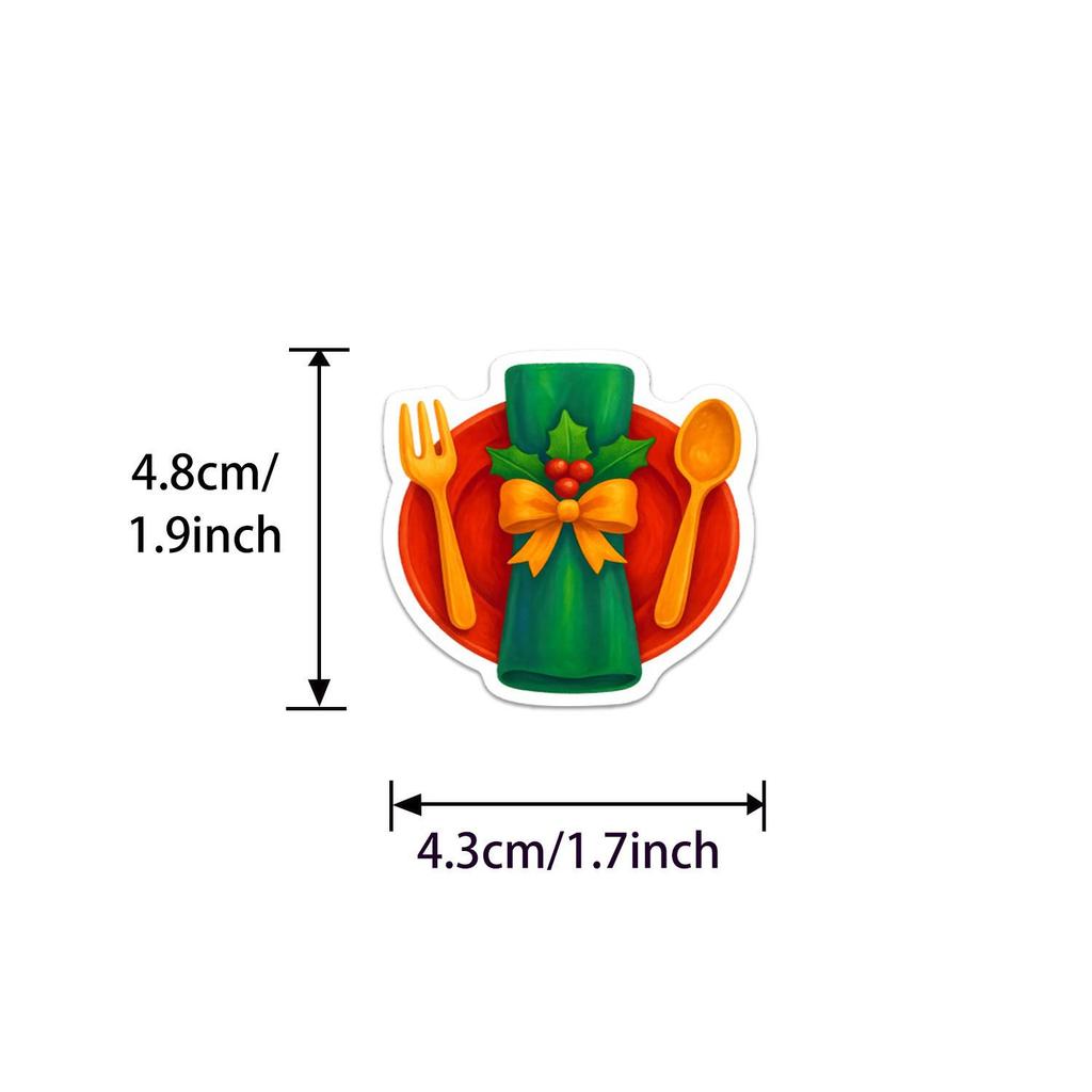 50 Cute Christmas Cartoon Waterproof Stickers for Phone Cases, Water Cups, Desktops, and Journals