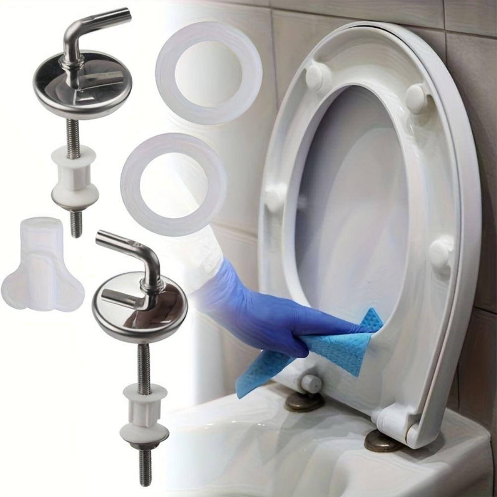 Stainless Steel Toilet Cover Mounting Connector No Noise Hinge Parts for Seats  Home Use