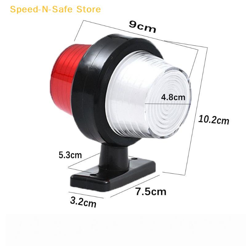 Heavy Duty Truck LED Side Marker Light Double Sided Amber Red Waterproof Lamp for Trailer RV Caravan Road Safety