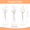 3Pcs Metal Flowers Wall Art Exquisite Metal Vase Wall Decor Floral Ornaments Rustic Farmhouse Decor for Living Room Bathroom