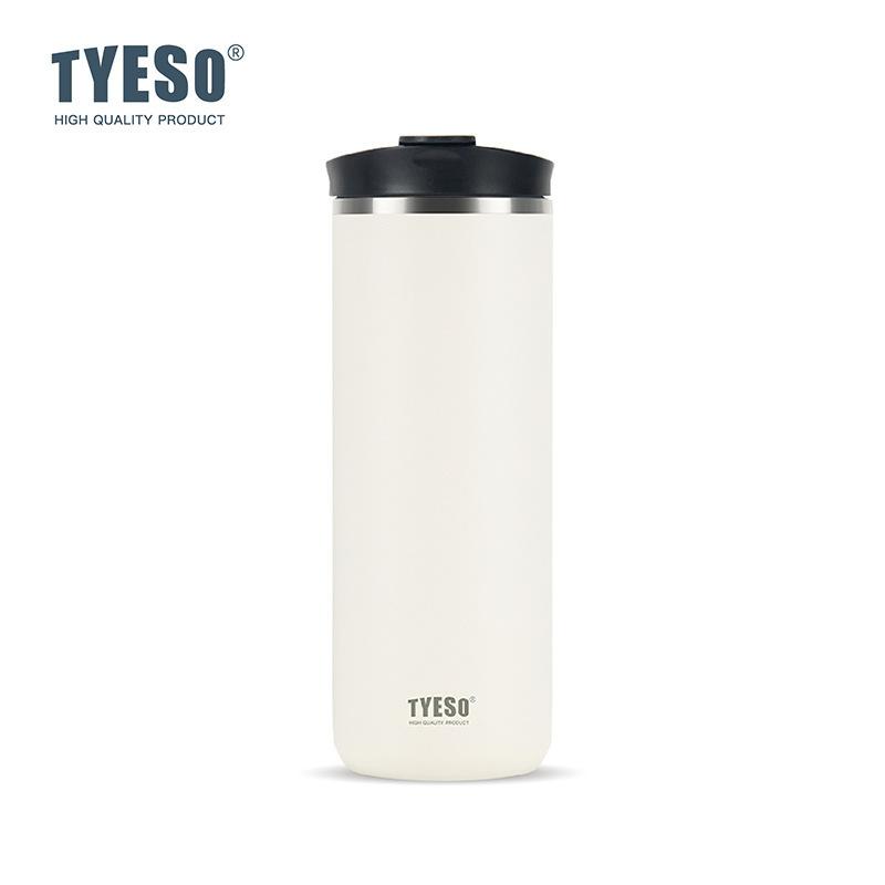 Tyeso French Press Coffee Mug 304 Stainless Steel Thermoses Travel Mug Portable Cold Brew Coffee Maker Tea Infuser Insulated Cup
