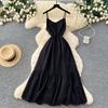 Pure desire style French suspender dress women's summer waist and thin temperament high-end long dress vacation style