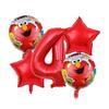 New Sesame Birthday Party Decorations Cartoon Street Balloons Plates Tablecloth Cups Tableware Set for Baby Shower Party Favors 5