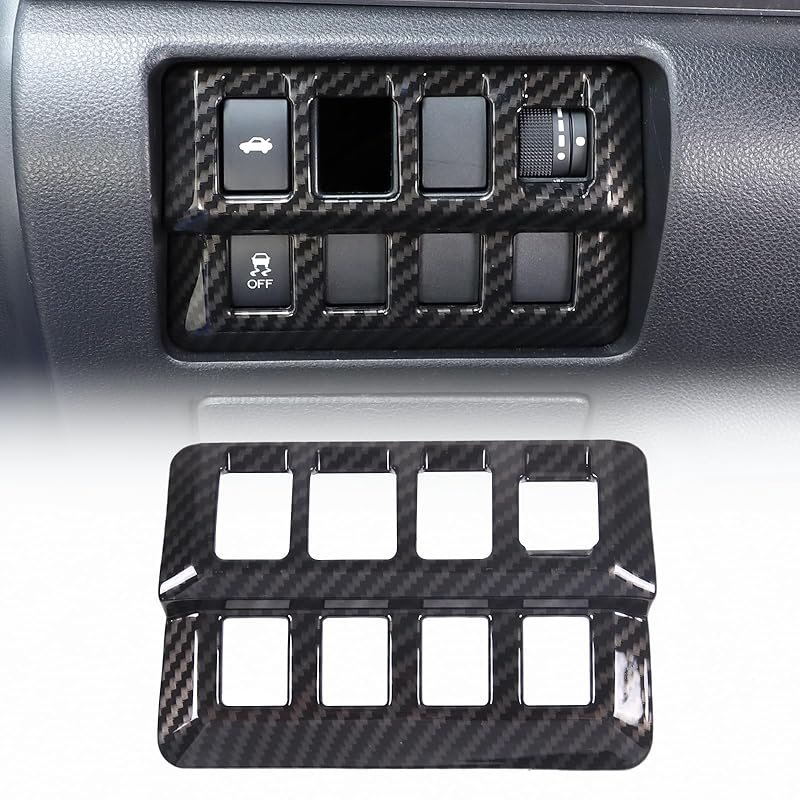 Trunk Switch Button Cover Trim Compatible with Subaru WRX 2022 2023,ABS Trunk Boot Open Button Trim Cover, WRX Interior Accessories (Carbon Fiber