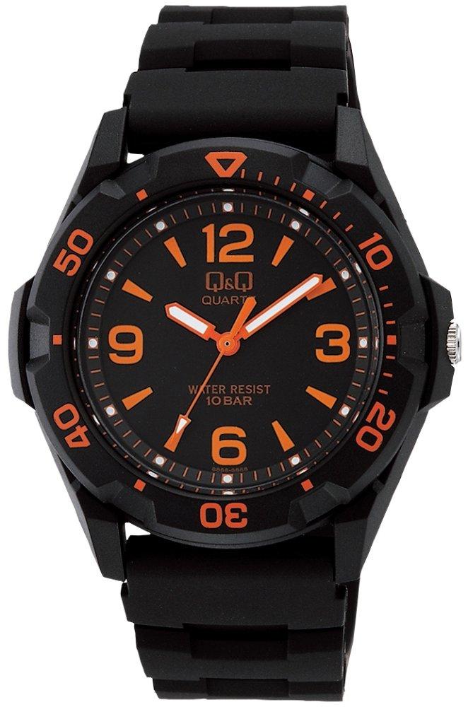 Citizen Sports 10 ATM Water Black Q&Q VR44-003 Men's Watch, Resistant,