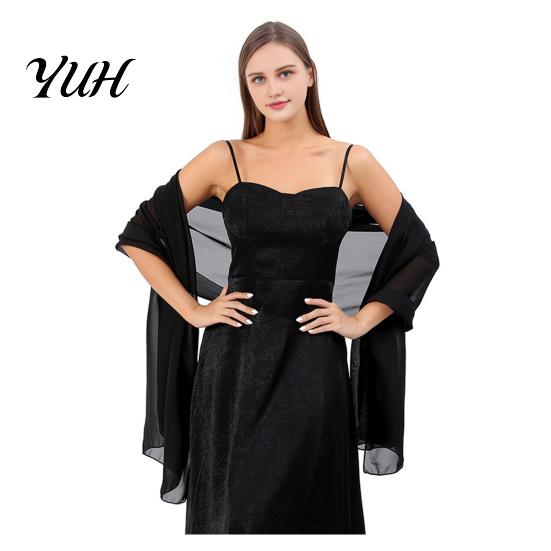 Fashionable Shawl for Dinner Party Women's Shawls And Wraps Evening Dress, Solid Color Chiffon Shawl, Soft Elegant Accessory Cheongsam Bridal
