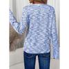 New Spring and Autumn Women's V-neck Pullover Long Sleeve T-shirt, Fashionable and Versatile Top