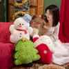 Christmas Santa & Snowman Reindeer Plush Toy - Festive Tree Hug Pillow & Home Decoration