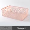 Lingerie Storage Box with Lid - Hollow Design Plastic Organizer for Bras and Underwear