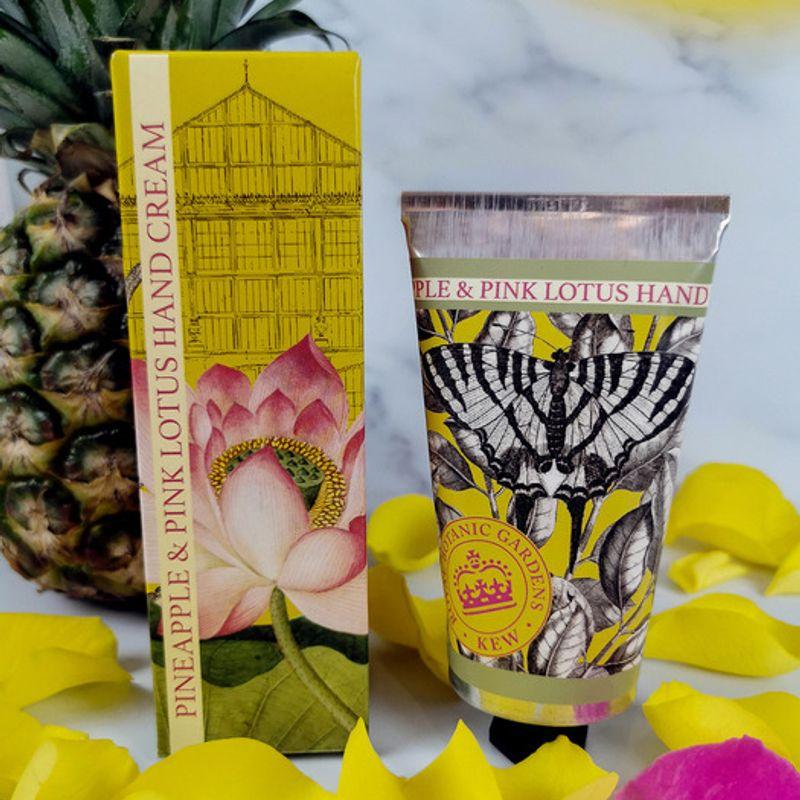 KewGardens Pineapple & Pink Lotus Hand Cream 75 ml black