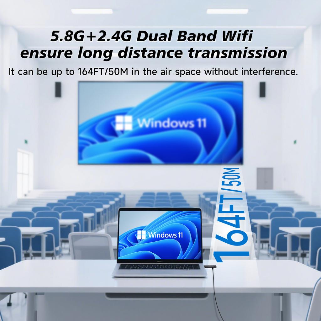 4K Wireless HDMI Extender Kit, 100M/328FT Range, 4K 1080P HDMI Wireless Transmitter and Receiver