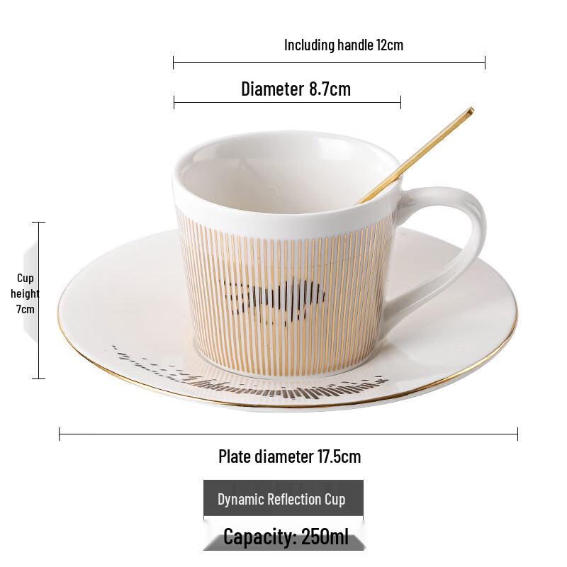 Creative Moire Pattern Reflective Ceramic Coffee Mug