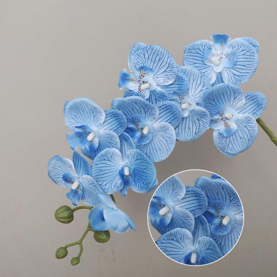 Artificial Orchid Flowers Long Stemmed Realistic Phalaenopsis Orchids No Maintenance Velvet Petals Fake Flower Home Decor