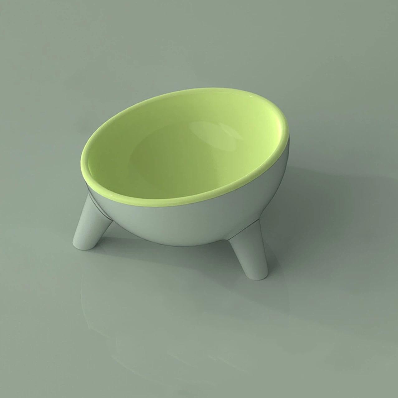 

Feeding Dispenser Pet Comfort Feeding Bowl Tilted Elevated Bowl Pet Cat Dog Food Water Dish Backflow Prevention зелений