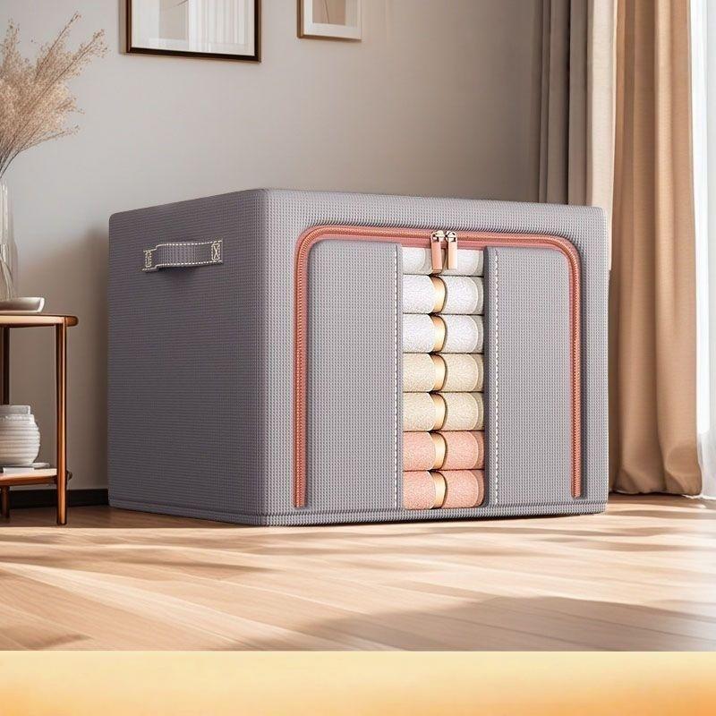 1pc Foldable Box Wardrobe Home Spring/Summer Autumn/Winter Split Storage Box Oxford Cloth Waterproof Storage Box 40x30x20cm