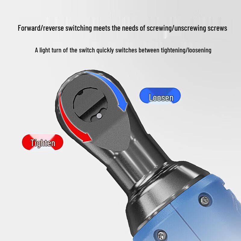 Dongcheng Batteridrevet 90-graders Vinkel-Skralle Wrench CN-plugg (adapter inkludert)