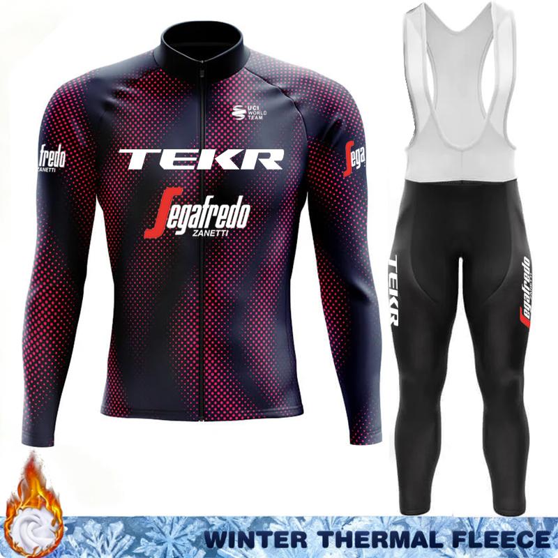 TEKR Man Cycling Maillot Winter Thermal Fleece Clothing Bicycle Clothes Jersey Men 2026 Bib Road Jackets Set Sportswear Cycle