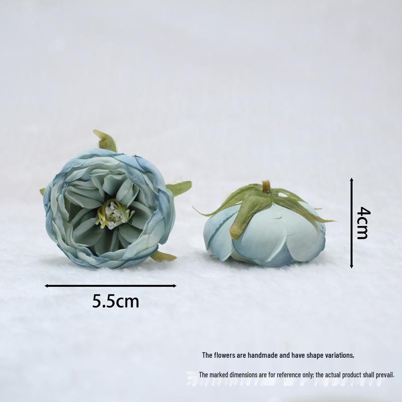 Rose & Camellia Bud Artificial Flowers DIY Hairpin Headwear for Weddings & Festivals