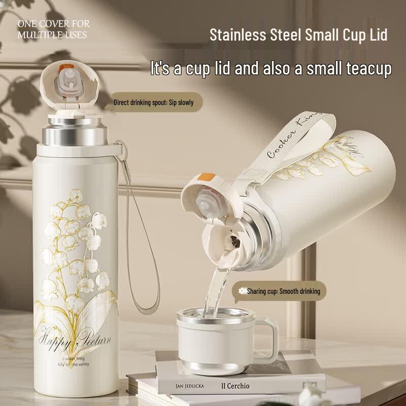 COOKER KING Bellflower Series 800ml Stainless Steel Thermos Mug