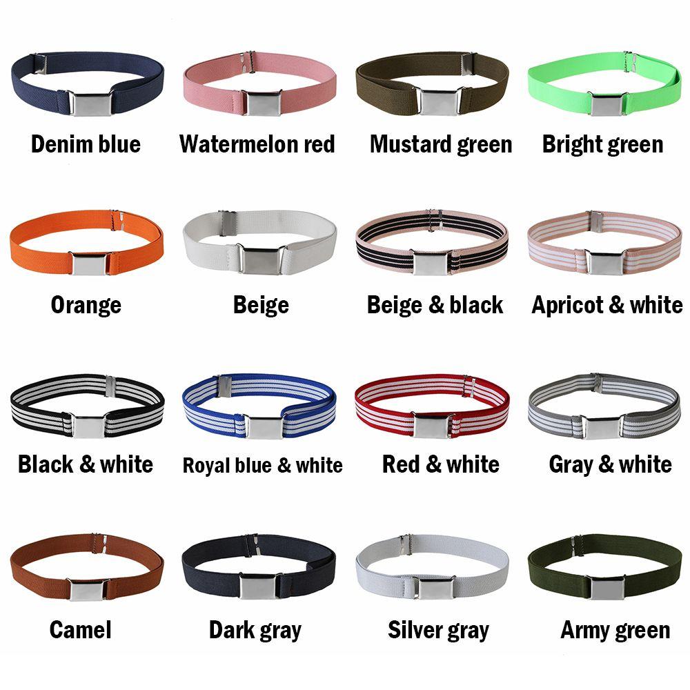 Gift Pants Strap Solid Color Boys Girls Alloy Buckle Waistband Kids Canvas Belt Adjustable
