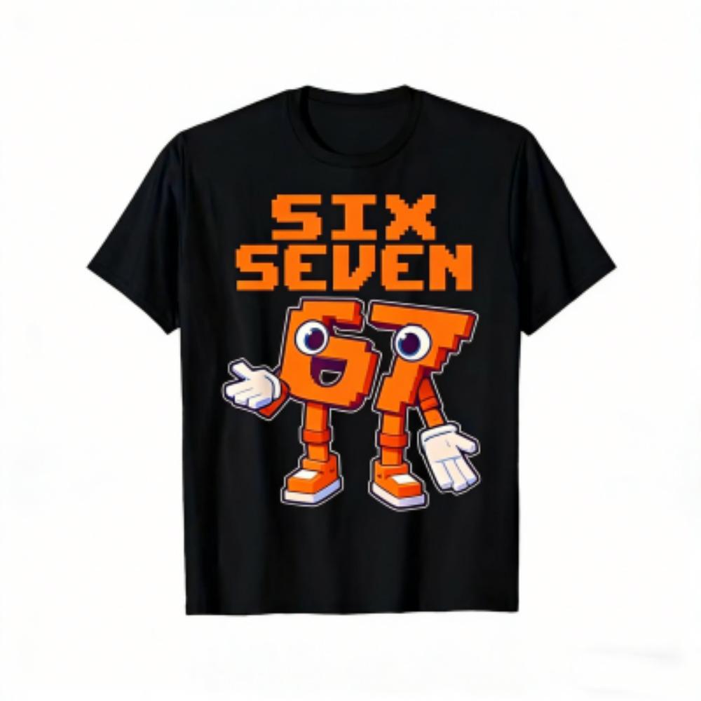 Summer Fashion Fun Cartoon 67 Print Kids T-Shirts Summer Street Short-Sleeve Outdoor Casual Tops for Boy and Girl's Tees Top