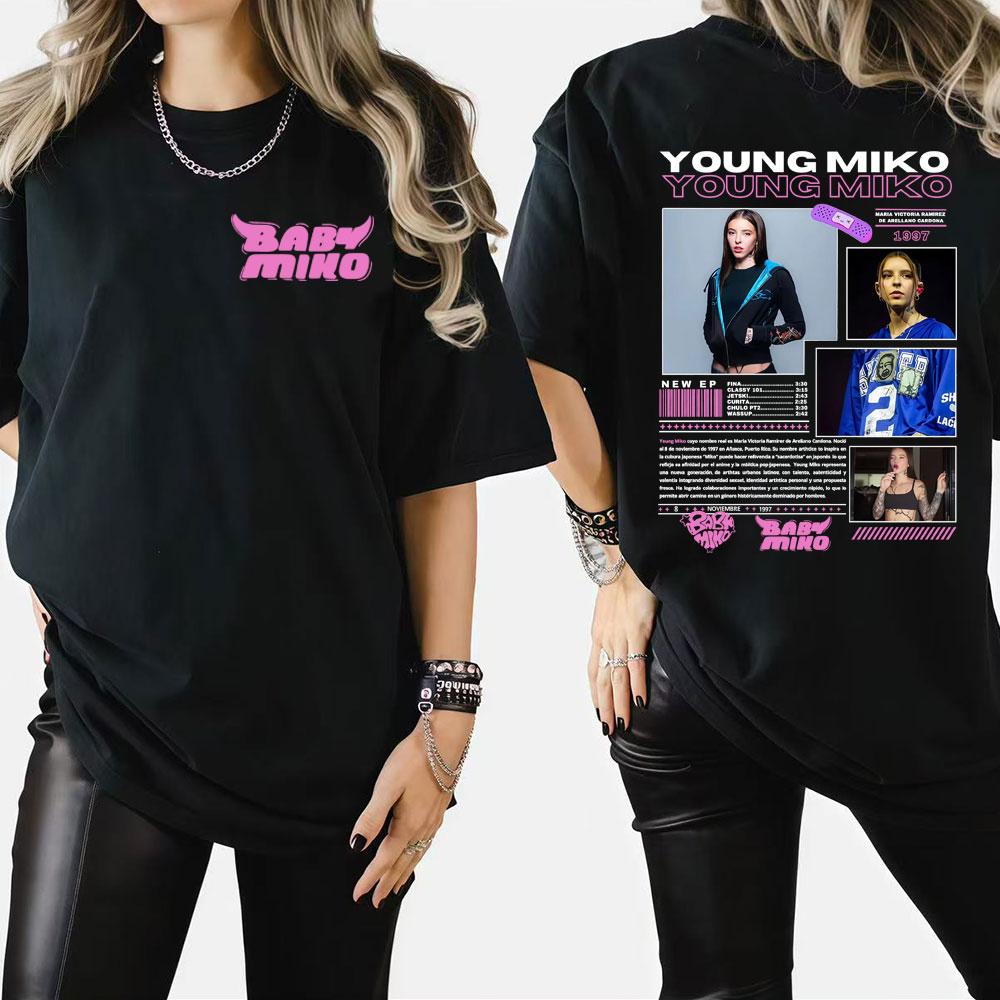 Singer Young Miko Baby Miko Album Tour Cover Tee Shirt Unisex Women Clothing Fashion Aesthetic T Shirts High Quality Casual Tshirt