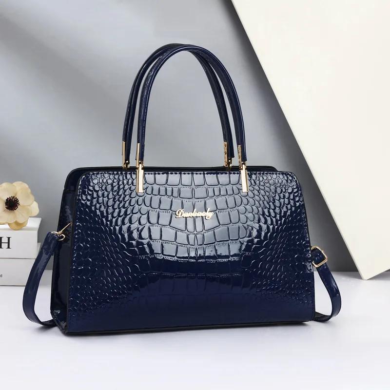 Women'S Handbag Classic Crocodile Pattern Shoulder Bag High-Quality Casual Crossbody Bag Fashionable and Versatile Women'S Bag