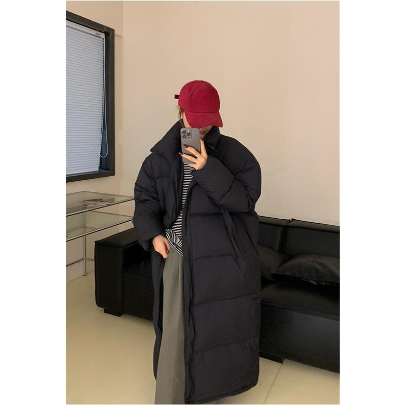 Winter Women's Down Jackets Baggy Thickening Warm Long Money Hooded Korean Fashion Boutique Clothes Bubble Cotton Padded Coats
