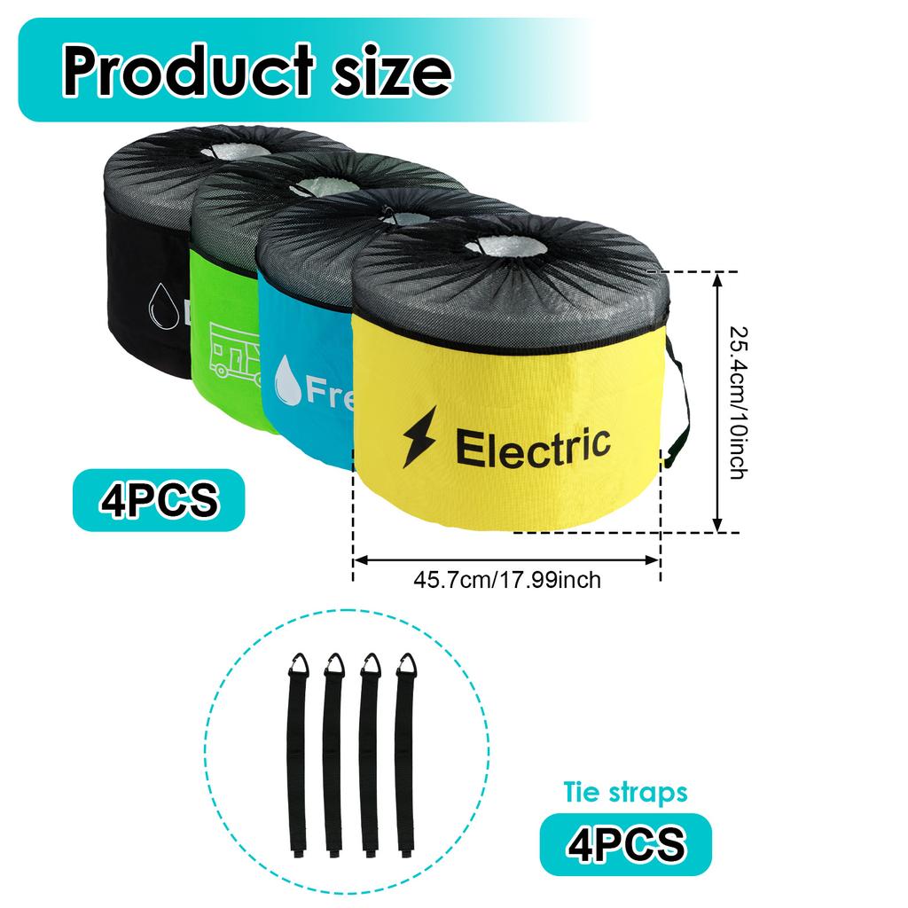 3/4 Stück Wohnmobile Wohnwagen Schlauch Aufbewahrungstasche Wasserdichtes Wohnmobil Zubehör Abwasser Schläuche Kabel Reise Fracht Organizer