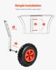 Boat Launching Wheels, 226.8 Kg Load Capacity, 304.8 Mm Aluminium Alloy Transom Wheel with Inflatable Rubber Tires, Folding Launch Wheels with 4 Quick