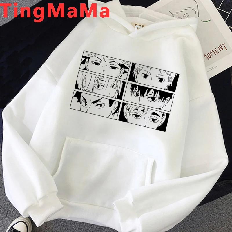 Oya Oya Oya Haikyuu Anime giapponese con cappuccio da uomo Cartoon Kawaii Nekoma grafica streetwear Kuroo Pallavolo Felpe uomo