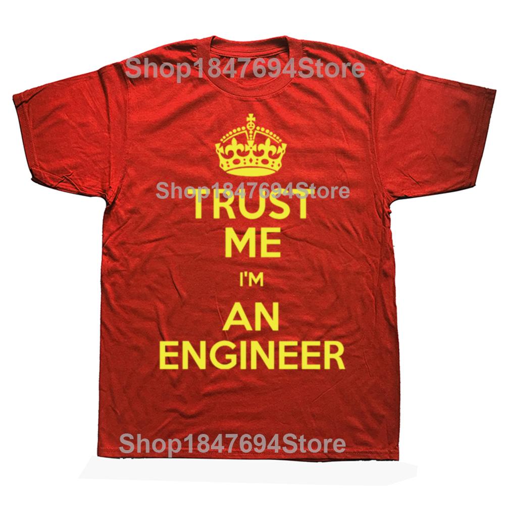 Funny Programmer Trust Me I Am An Engineer 100% Cotton T-shirts Men Fashion Casual Tshirt Loose Oversized Streetwear T Shirt
