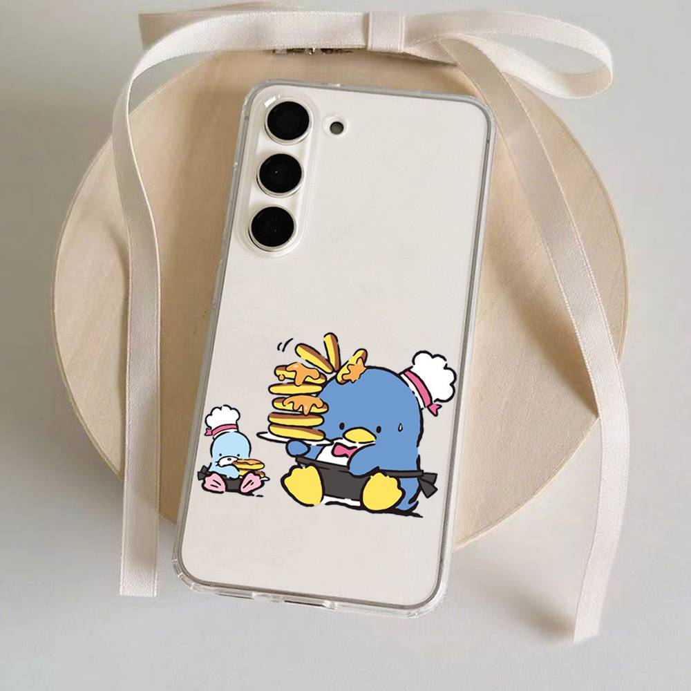 Cute T-TuxedoSam Phone Case For Samsung Galaxy S21 S22 S23 S24 S25ULTRA FE Ultra Plus5G A52S Transparent Cover