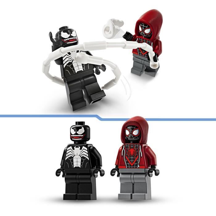 Lego® 76276 marvel l’armure robot de venom contre miles morales, jouet de construction avec minifigurines