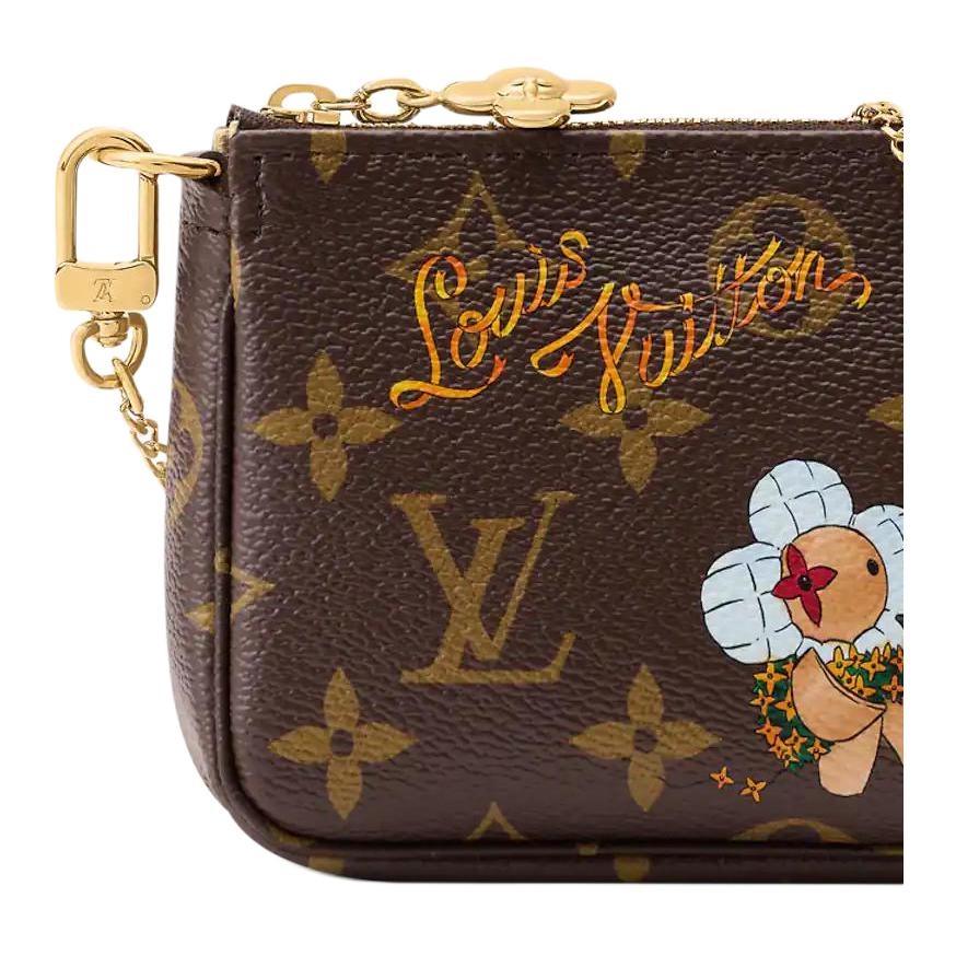Louis Vuitton Pochette Accessoires Monogram Coated Canvas Mini Shoulder Bag Women Shoulder Bag Brown M15328