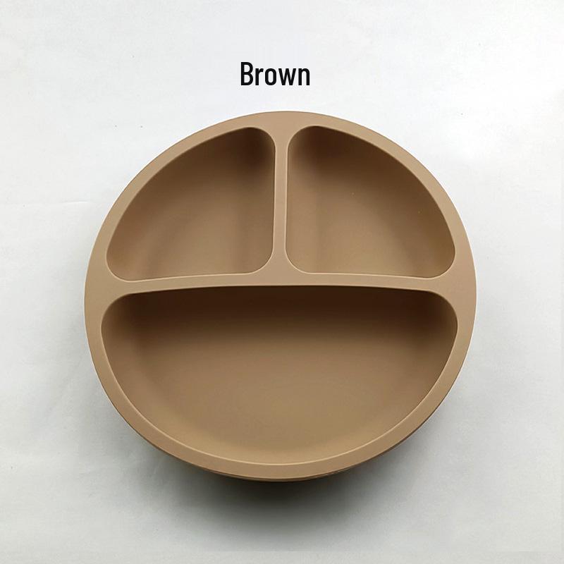 Silicone Bear Ears 3-Compartment Suction Plate for Kids