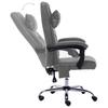 Massage Office Chair Anthracite Faux Leather
