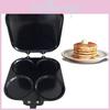 Non Stick Four Hole Pancake Maker- Hassle-free Breakfast Cooking With Comfortable Handles