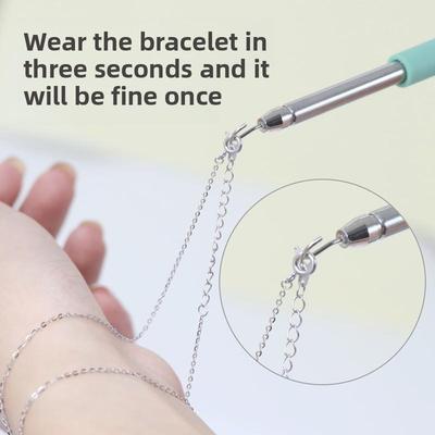 1 Pc Help Wear Bracelet Tool Partner Jewelry Helper Fastening Aid Quickly Unfasten Hooking Equipment Pliers Clasps Ties Zipper Craft