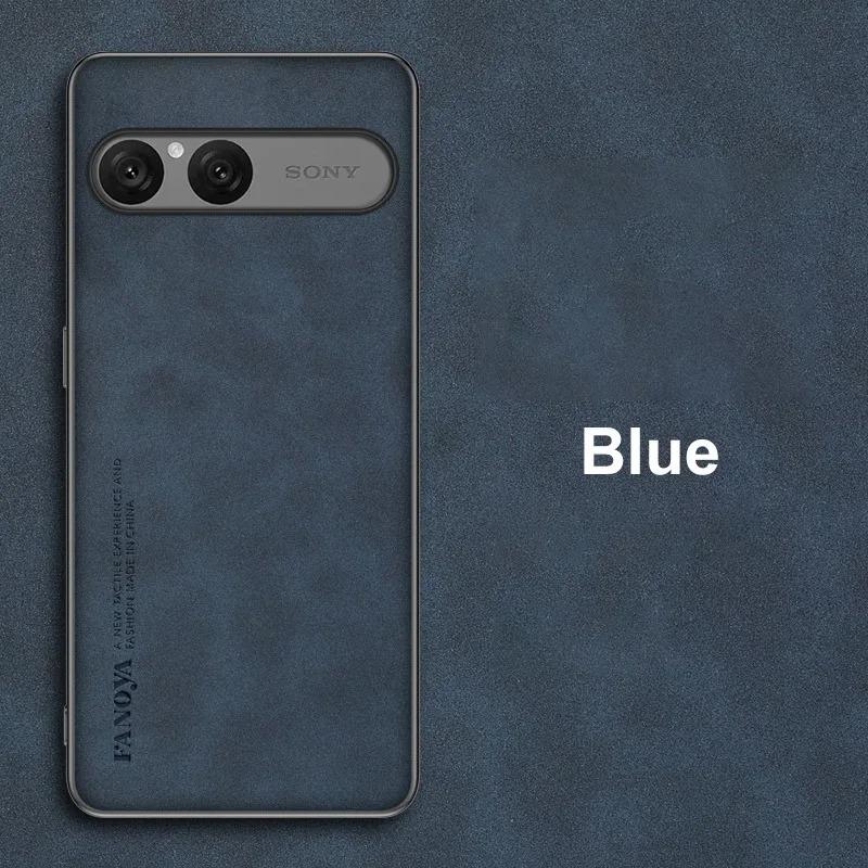

For Sony Xperia 10 VII 10VII Case Luxury PU Leather Phone Case for Sony Xperia10 VII Back Cover Silicone Shockproof Protection For Xperia 10 VII синій