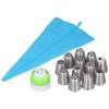 Piping Tip Set Easy Cleaning Smoothing Surfaces Flower Frosting Tip for Decorating Cakes Cupcakes