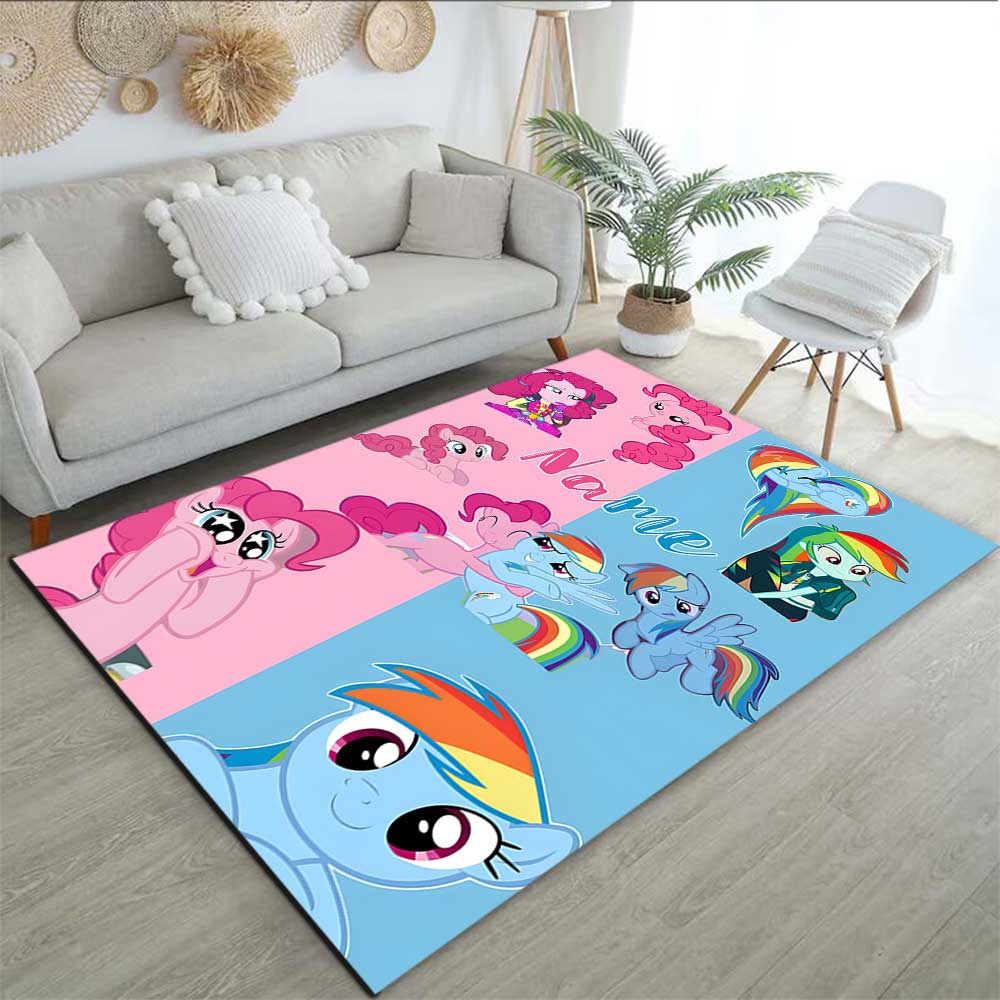 Little Pony (11) Customize your name rug, office chair cushion, home bedroom living room gift.