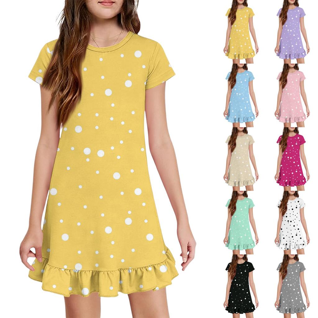 Girls' Pocket Dress - Short Sleeve Loungewear