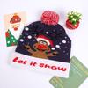 LED Light-Up Knit Christmas Hat - Colorful Winter Wool Hat for Adults & Children