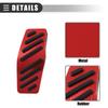 Motoforti Brake and Accelerator Pedal Covers for Chevy Cruze Black and 1 Set 2009-2020, Metal, Red,