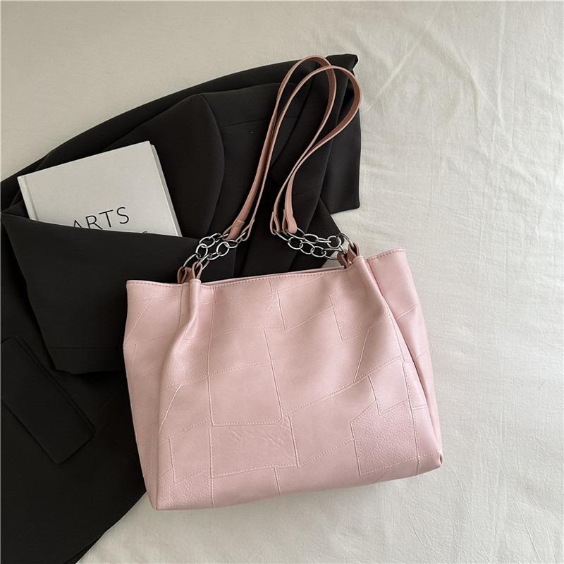 

Japanese simple shoulder bag women s bag summer new fashion splicing handbag large capacity tote bag commuter bag