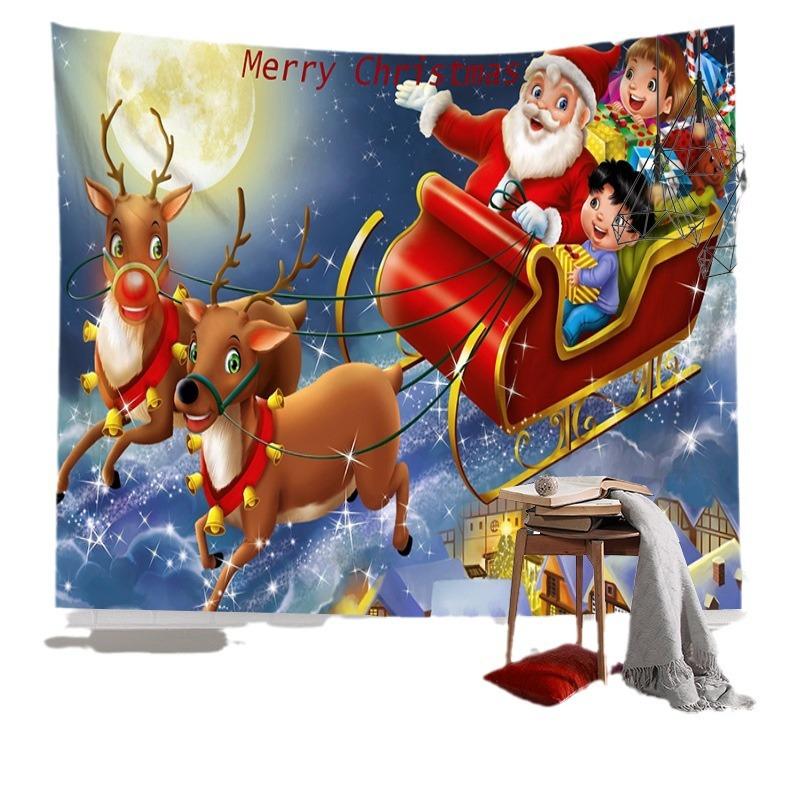 Christmas Tapestry Room Decor Fabric Backdrop Wall Hanging for Bedroom Popular Online Direct Machine Washable Polyester Modern