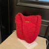 Japanese ins wind plush cute bucket bag autumn and winter new casual large-capacity niche shoulder messenger bag
